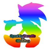 Blue Hedgehog Body Glitter Tattoo